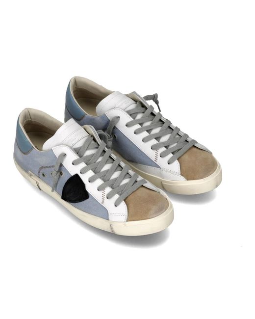 Philippe Model Blue Sneakers for men