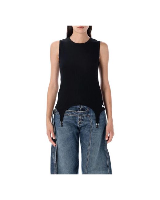 Jean Paul Gaultier Black Sleeveless Tops