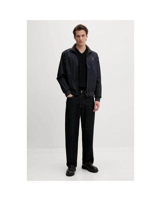Fred Perry V-Neck Strickware in Black für Herren