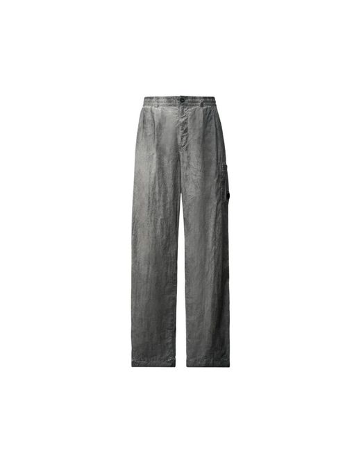 C P Company Gray Wide Trousers for men