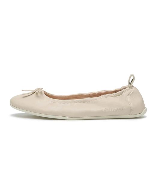 Candice Cooper White Ballerina Shoes