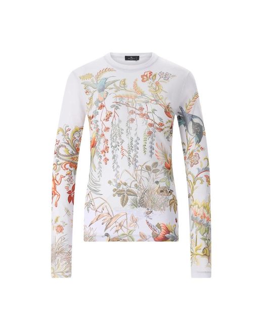 Etro White Long Sleeve Tops