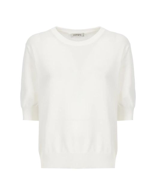 Round-Neck Knitwear di Kangra in White