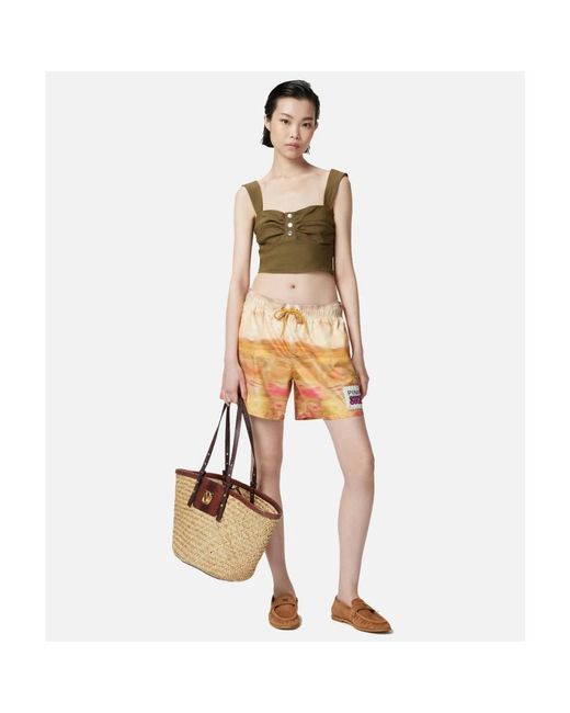 Pinko Green Sleeveless Tops