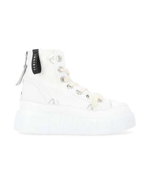 Sneaker blanco de cuero y tela Inuikii de color White