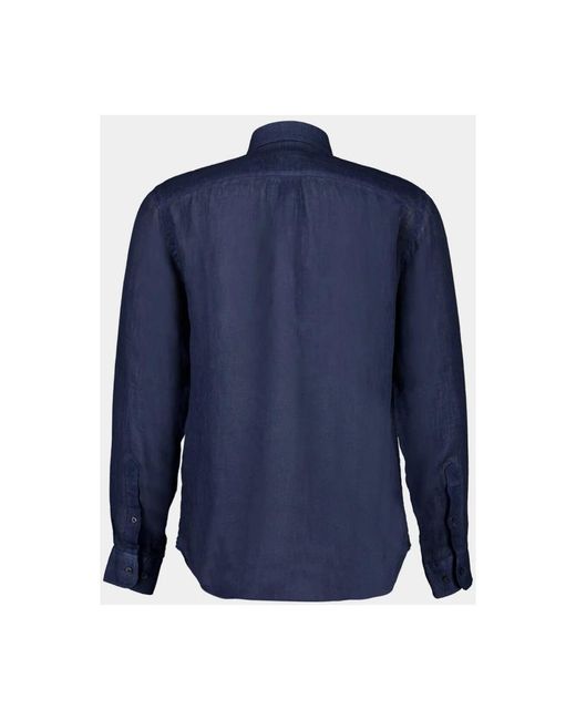 120% Lino Blue Casual Shirts for men