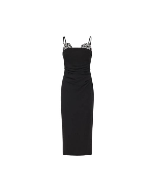 Pinko Kleedjes ,Zwart ,Polyester Carruba in het Black