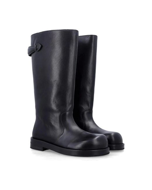 Acne Blue Leather Boots