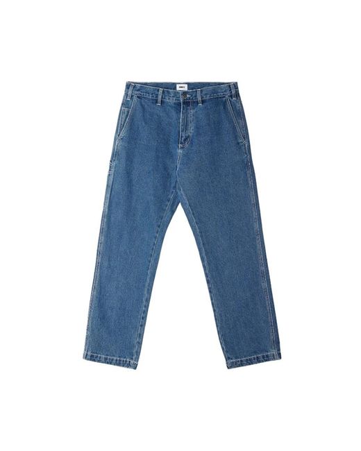 Obey Blue Straight Jeans for men