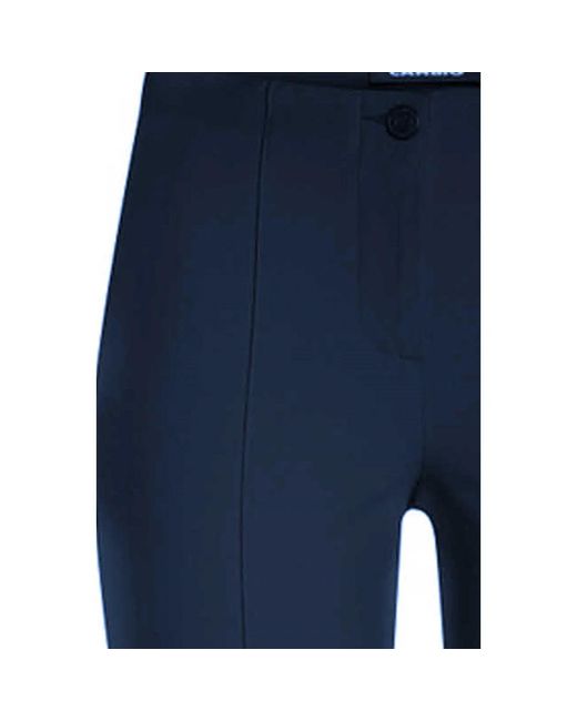 Cambio Broeken ,Blauw ,Hoge Taille Broek Met Smalle Pijpen in het Blue