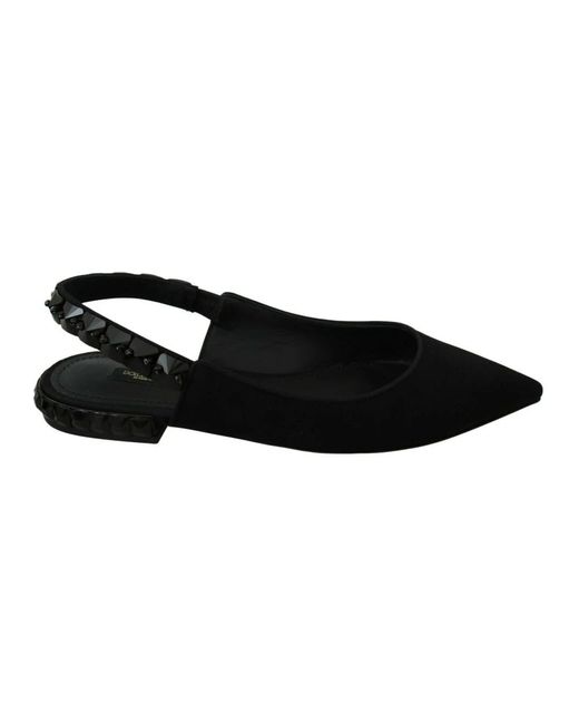 Flat sandali di Dolce & Gabbana in Black