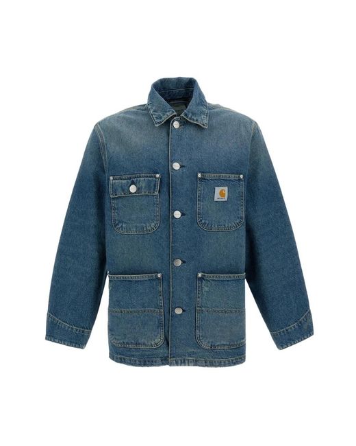 Carhartt Blue Denim Jackets for men