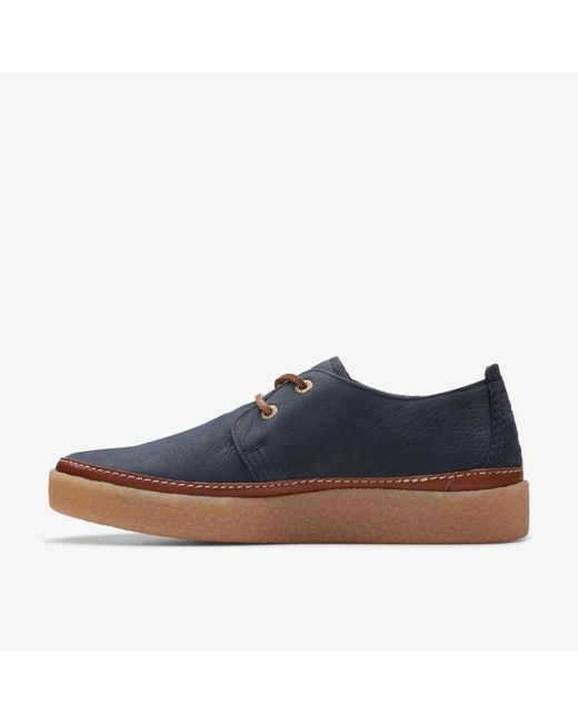 Clarks Blue Laced Shoes for men