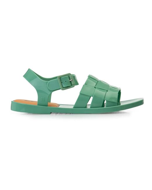 Melissa Flat Sandals in het Green