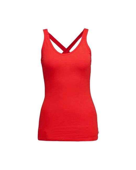 10Days Red Rotes cross back tank top