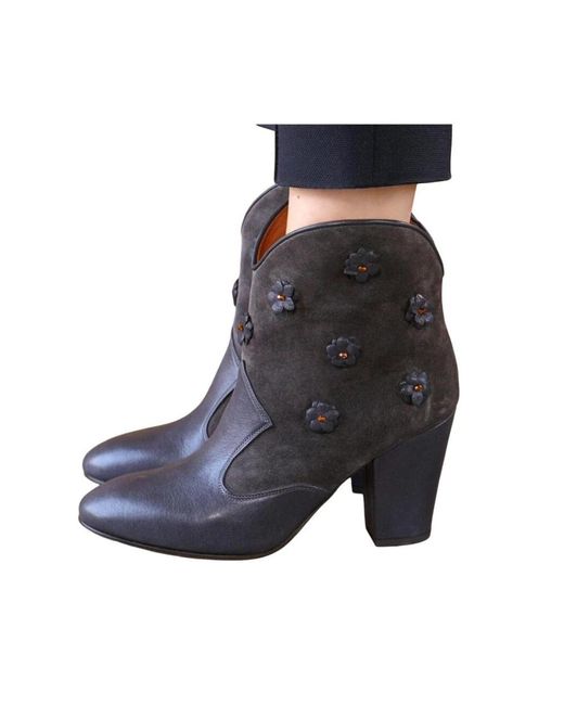Chie Mihara Blue Heeled Boots