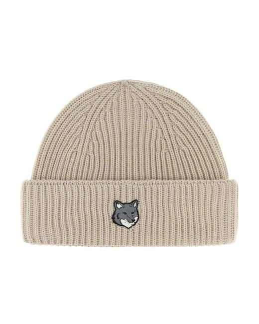Beanies di Maison Kitsuné in Natural da Uomo