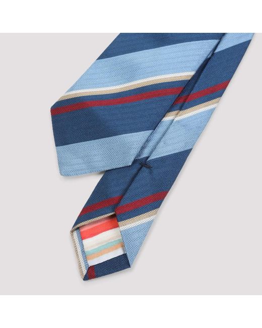Paul Smith Accessoires ,Veelkleurig ,Tie Horiz Stripe in het Blue voor heren