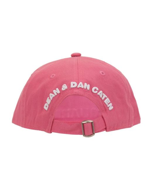 DSquared² Accessoires ,Roze ,Katoen Baseballpet in het Pink