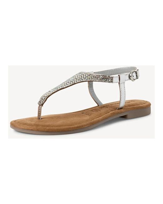 Tamaris Metallic Flat Sandals