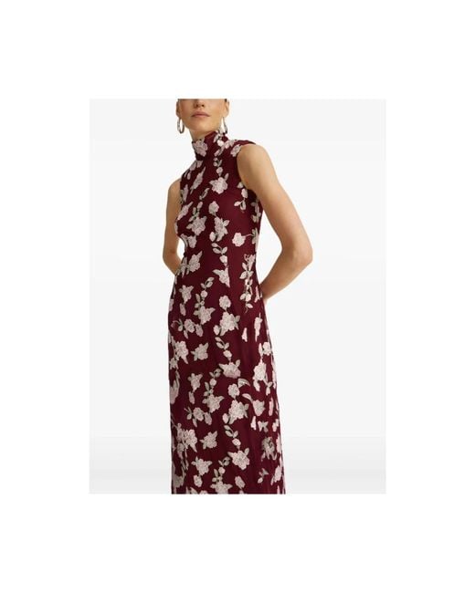 Vestido Largo Floral ROTATE BIRGER CHRISTENSEN de color Red