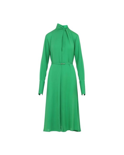 Tom Ford Kleedjes ,Groen ,Washed Silk Midi Dress in het Green