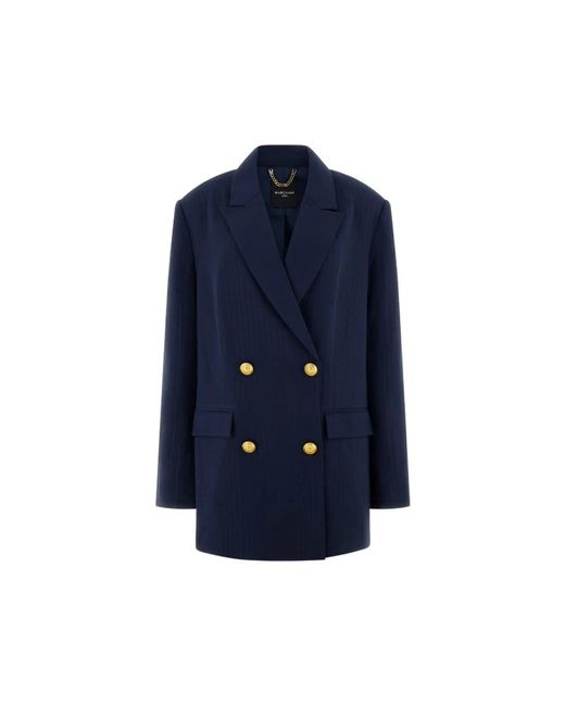 Guess Dunne Gestreepte Jas in het Blue