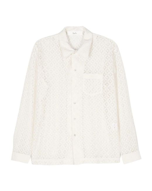 Séfr White Casual Shirts for men