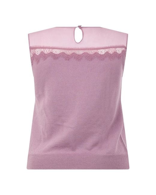 Alberta Ferretti Purple Sleeveless Tops