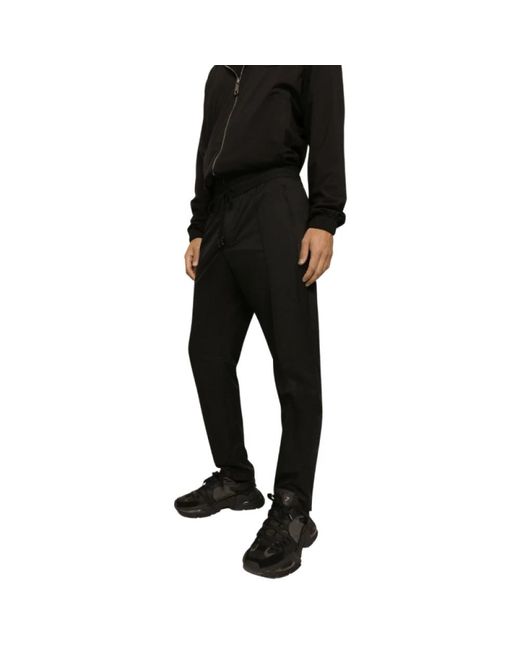 Dolce & Gabbana Black Slim-Fit Trousers for men