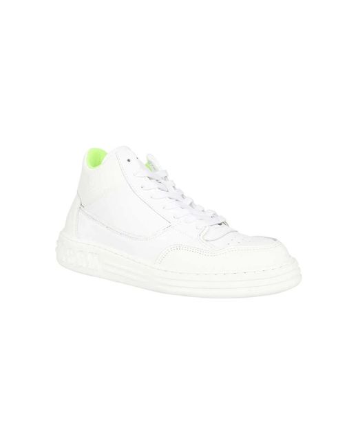 MSGM Schoenen ,Wit ,Lage Leren Sneakers in het White voor heren