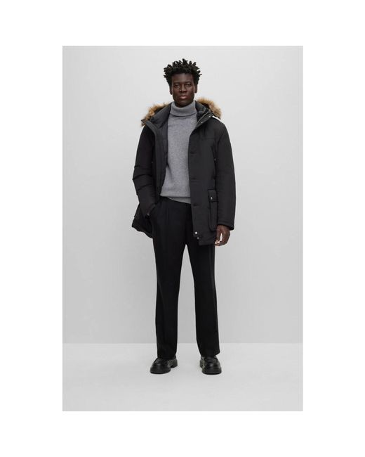 Winter Jackets Boss de hombre de color Black
