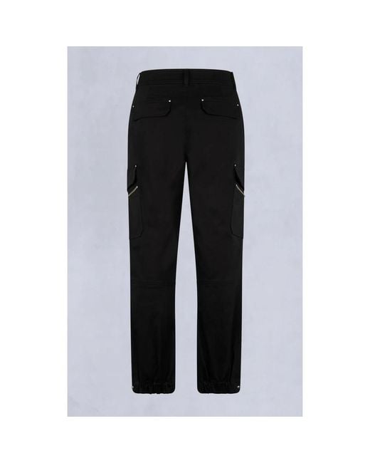 Straight Trousers di Moose Knuckles in Black da Uomo
