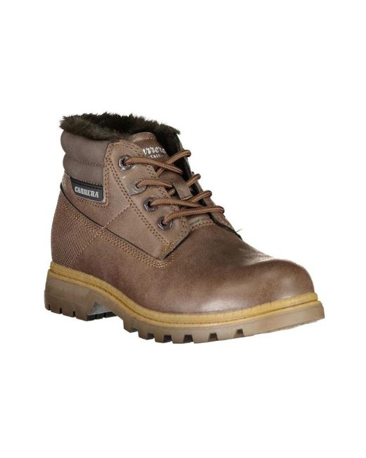 Carrera Brown Lace-Up Boots