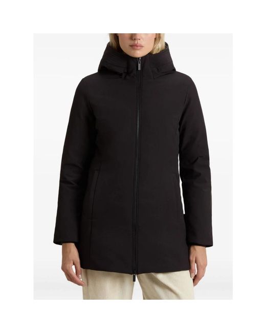 Woolrich Black Single-Breasted Coats