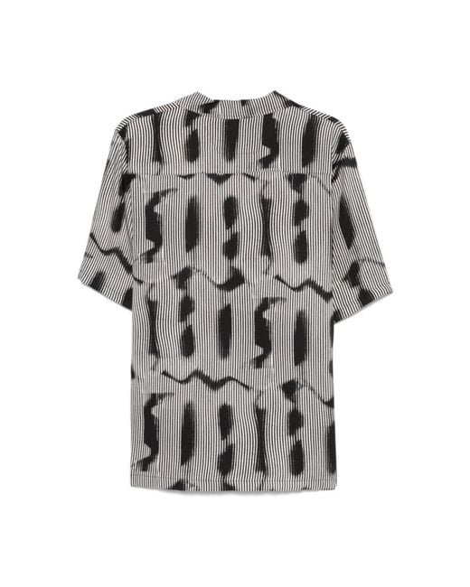 M I S B H V Gray Short Sleeve Shirts for men