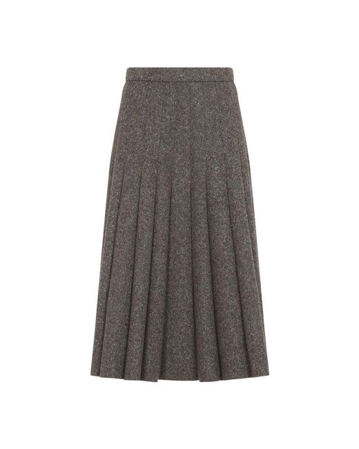 Brunello Cucinelli Gray Midi Skirts