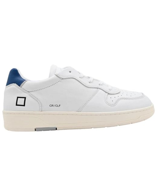 Date Court calf sneakers weiß blau in White für Herren