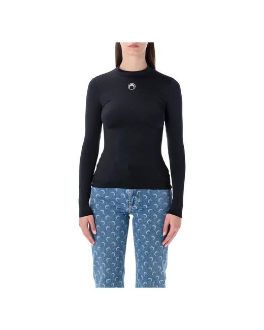 MARINE SERRE Long Sleeve Tops in het Blue