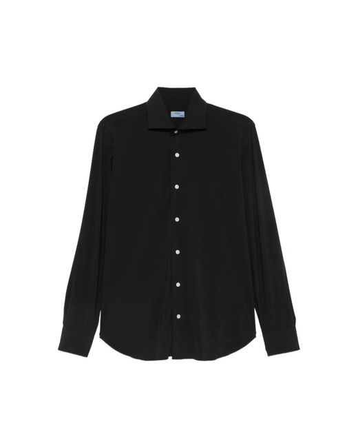 Barba Napoli Black Casual Shirts for men