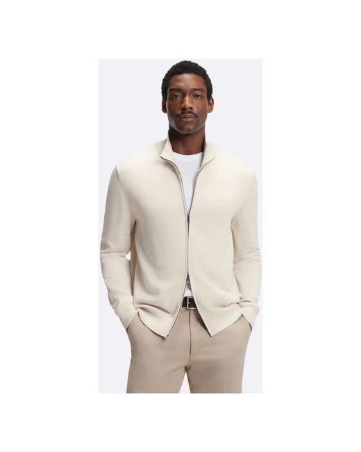 Boss Truien & Vesten ,Katoen Upalano Cardigan in het White voor heren