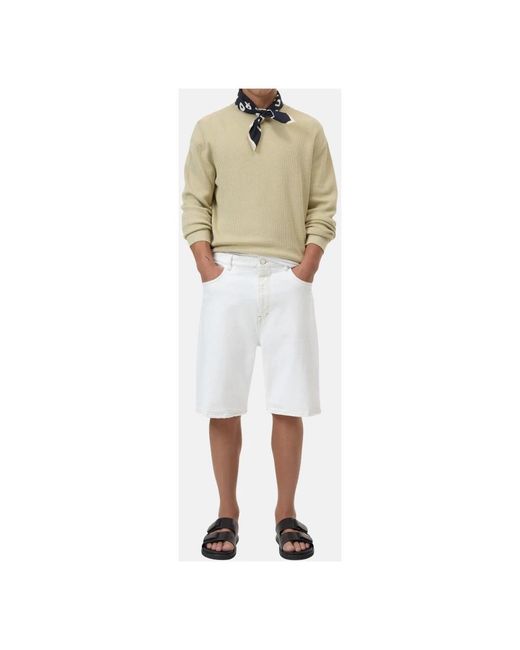 Closed White Denim Shorts for men