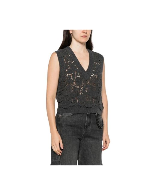 Ermanno Scervino Black V-Neck Knitwear