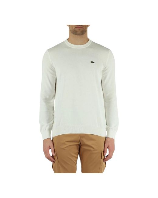 Lacoste Gray Round-Neck Knitwear for men