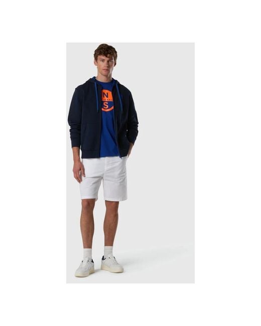 North Sails Blue Zip-Throughs for men