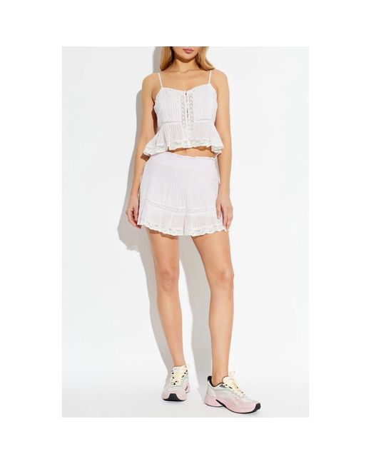 Sleeveless Tops LoveShackFancy de color White