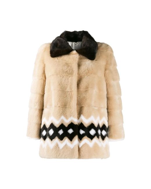 Simonetta Ravizza Jassen ,Faux Fur Shearling Jassen in het Black