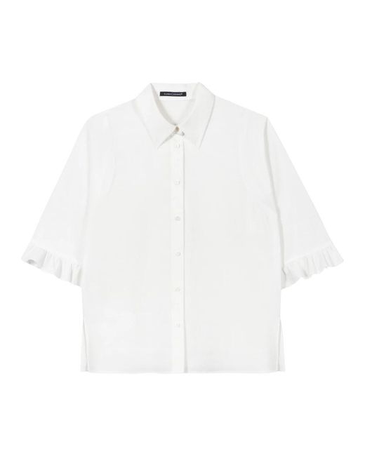 Luisa Cerano Boxy Blouse in het White