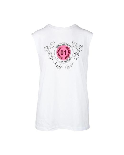 Semicouture White T-Shirts