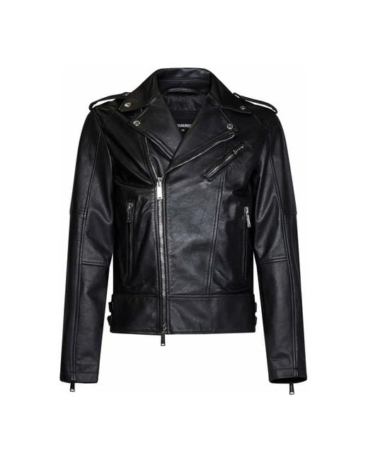DSquared² Jackets > Leather Jackets in het Black voor heren